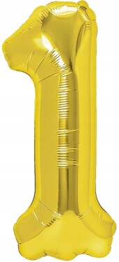 Mamido Foliový balónek číslo 1 zlatý 86 cm
