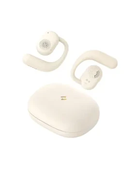 Havit OWS914 béžová / Bezdrátová sluchátka s háčkem / Bluetooth 5.3 / Game mode / IPX5 / 21 h (OWS914beige)