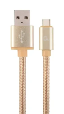 Gembird CCB-MUSB2B-AMCM-6-G USB-C kabel 1.8 m zlatá / USB 2.0 A (M) - USB-C (M) (CCB-MUSB2B-AMCM-6-G)