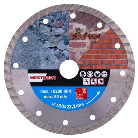 Kotouč diamantový, TURBO, 150mm, 22,2mm, WESTBERG