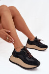 Kožené Sneakersy Na Platformě Dámské Big Star SS274628 HI-POLY SYSTEM Černé 37