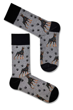 PÁNSKÉ PONOŽKY DOBERMAN 0125.104 GREY MELANGE 43-46