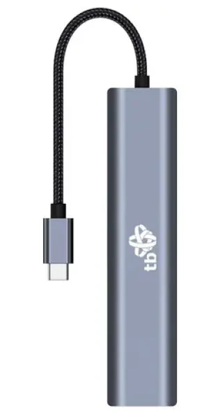 TB Touch USB-C hub 6v1 šedá / Hub / HDMI / RJ-45 / USB 3.1 / PD (AKTBXVA6W1U3HRJ)