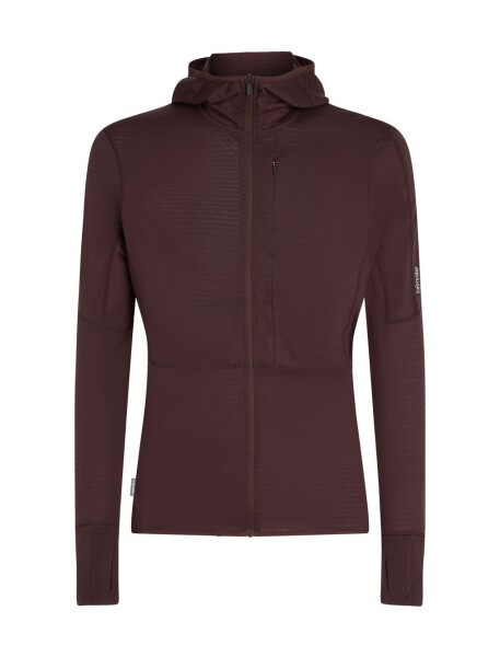 ICEBREAKER Mens 200 Realfleece Descender LS Zip Hood, Java (vzorek) velikost: M