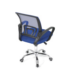 Dětská židle, výškově nastavitelná, modrá síťovina, KA-L103 BLUE