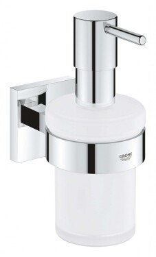 GROHE - QuickFix Start Cube Dávkovač mýdla s držákem, sklo/chrom 41098000