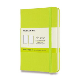 Moleskine Zápisník žlutozelený čistý, tvrdý