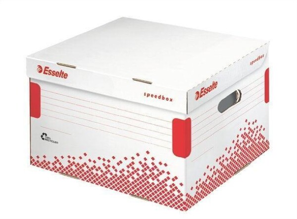 Archivační kontejner s víkem ESSELTE Speedbox, vel. L, bílá