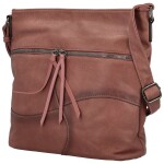 Stylová dámská koženková crossbody kabelka Herta, vínová