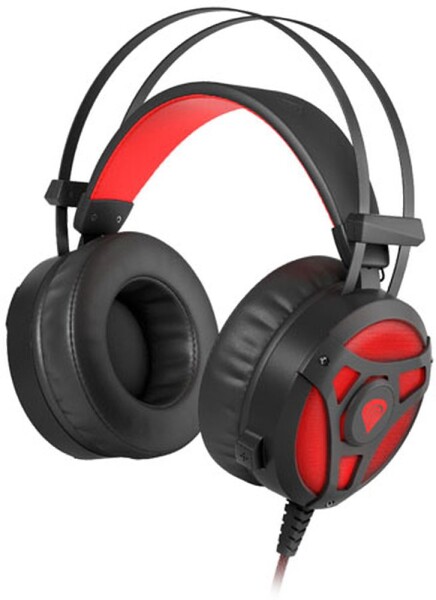 Natec Genesis Neon 360 černo-červená / herní sluchátka s mikrofonem / 2x jack+ USB (NSG-1107)