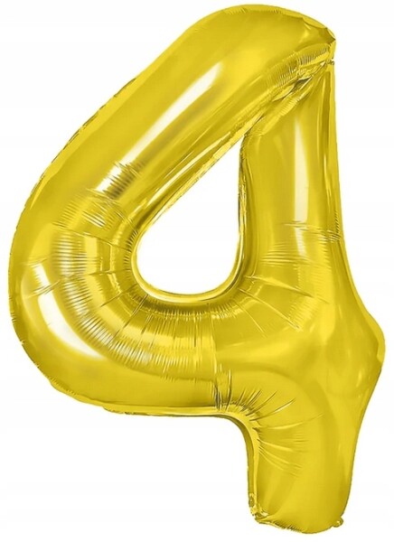 Mamido Foliový balónek číslo 4 zlatý 40 cm