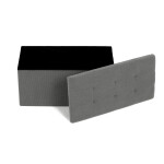 Taburet s úložným prostorem, šedá, manšestrová látka, TAB-472 GREY6