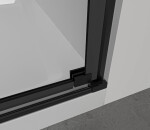 CERANO - Sprchové otočné dveře Porte L/P - 8 mm - černá matná, transparentní sklo - 90x195 CER-413492