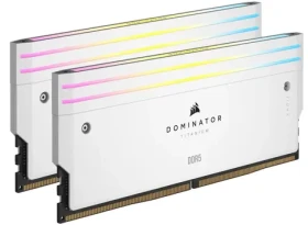 Corsair Dominator Titanium White 48GB (2x 24GB) DDR5 7200MHz / CL36 / DIMM / XMP / RGB / 1.4V (CMP48GX5M2X7200C36W)