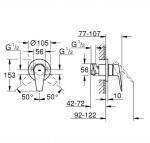 GROHE - BauEdge Sprchová baterie pod omítku, s tělesem, chrom 29040001