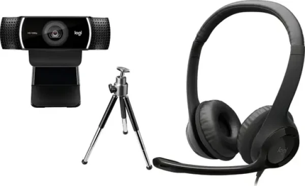 Logitech C922 Pro + H390 / Webkamera se sluchátky / USB