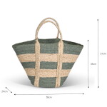 Garden Trading Jutová taška Market Rosemary Stripe, zelená barva, textil
