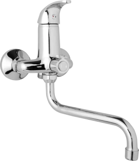 JB Sanitary Nástěnná umyvadlová a sprchová baterie SLIM, rozteč 100 mm, otočný přepínač v těle, bez příslušenství, trubkové ramínko 200 mm A10 34 30