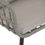 Zahradní židle, kov, polyratan, šedá, AZ-F1406 GREY