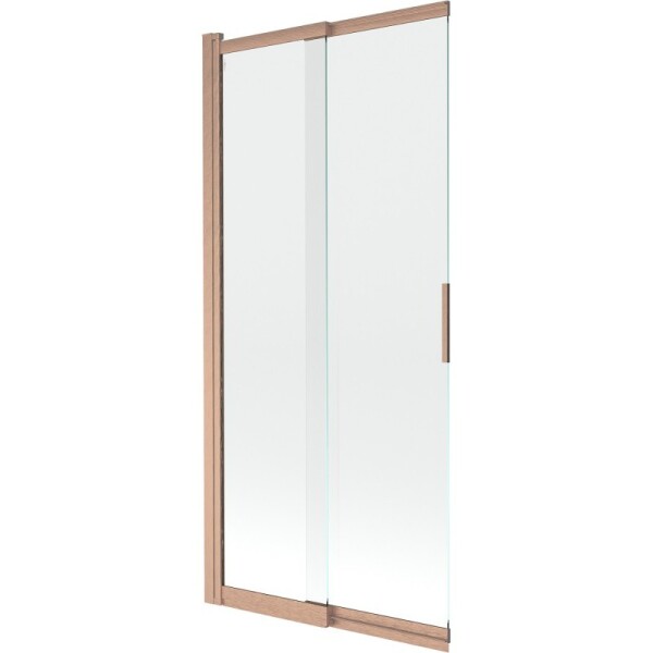 MEXEN - Fox vanová zástěna 2-křídlová przesuwny 85 x 150, transparent, měď kartáčovaná 891-085-002-65-00