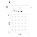 INVENA - Hlavová sprcha ECO VISTA 25 SC-D1-021-Q