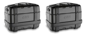 Trk46Bpack2 sada 2 kufrů Givi Trk 46B Trekker černý s hliníkovým černým víkem (Monokey) se stejným