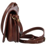 Malá dámská kožená crossbody Lorentii, hnědá