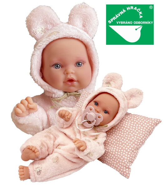 Antonio Juan 1136 KIKA - realistická panenka miminko se speciální pohybovou funkcí a měkkým látkovým tělem - 27 cm