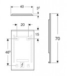 GEBERIT - Option Zrcadlo s LED osvětlením a vyhříváním, 40x70 cm, matná černá 502.780.14.1