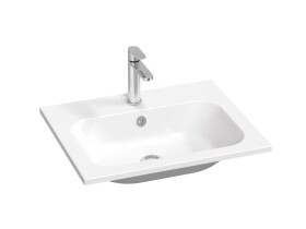 RAVAK - Chrome Slim Umyvadlo 60x49 cm, s přepadem, s otvorem pro baterii, bílá XJG01160001