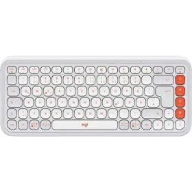 Logitech POP ICON Keys Off White / Klávesnice / německé rozložení (920-013060)
