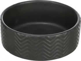 TRIXIE Keramická miska pro psy černá / Miska pro psy / Keramická / 0,4 l (TX-25020)