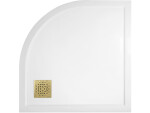 GELCO - Sprchová vanička XENA HX559, čtvrtkruh 90x90 cm, R550, hladká HX559