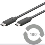 PremiumCord propojovací kabel USB 3.1 konektor C samec - USB 3.1 konektor C samec 1m (ku31cc1bk)