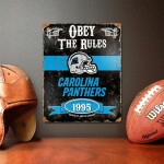 Cedule Carolina Panthers NFL Obey The Rules Embossed