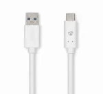 Nedis USB-A - USB-C bílá / Datový kabel / USB 3.2 Gen 1 / 60 W / 5 Gbps / 1 m (CCGW61600WT10)