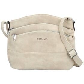 Trendy dámská koženková crossbody kabelka Franka, krémová