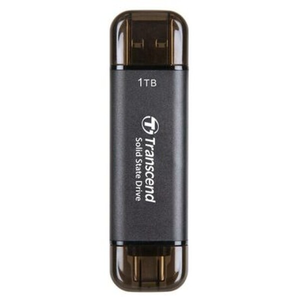 Transcend ESD310C Externí SDD 1TB šedá / USB-A/C 3.2 Gen 2 / R: 1050MBs / W: 950MBs (TS1TESD310C)