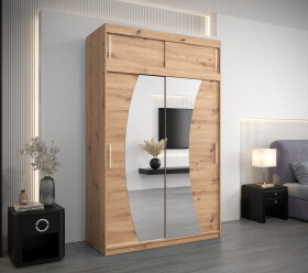 Šatní skříň Abi W0 s nástavcem Barva korpusu: Dub artisan, Rozměry: 150 cm, Dveře: Dub artisan