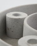 House Doctor Svícen The Ring Grey Polystone 26 cm, šedá barva, beton