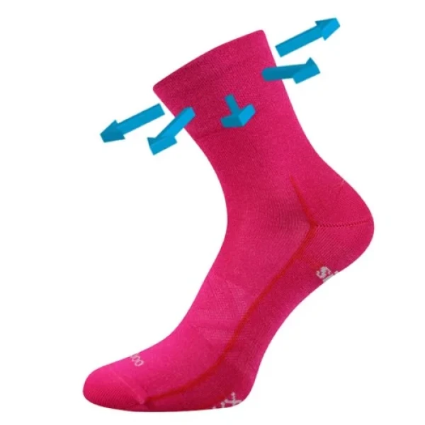 VOXX Ponožky sportovní bambusové BAERON magenta 35-38 116372