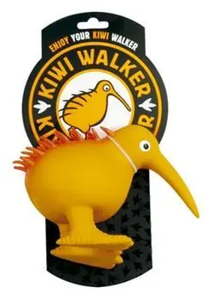 Kiwi Walker Kiwi M oranžová / Pískací hračka pro psy / Latex / 11,5 cm (LTX-006)