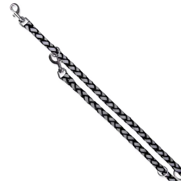 TRIXIE Vodítko reflexní přepínací černé L-XL / Vodítko / 2 m / Nylon, kov (G14-13591)