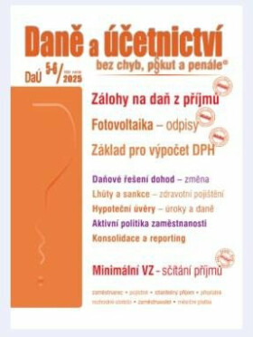 DaÚ č. 5-6/2025 - Zálohy na daň z příjmů