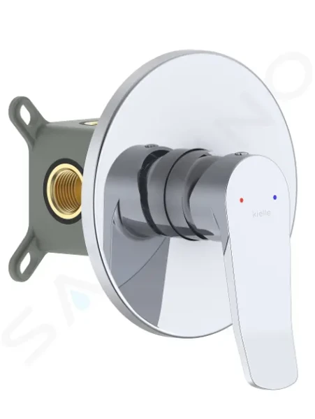 Kielle Baterie pod omítku pro 1 spotřebič, s tělesem, chrom 10227200