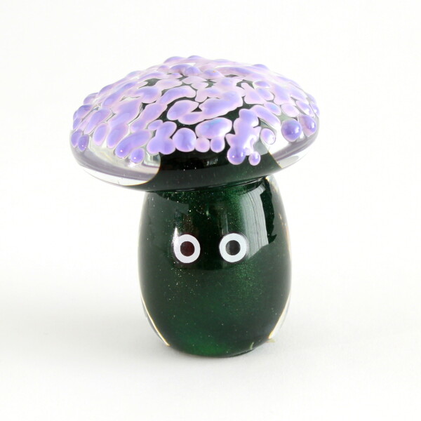 Studio Arhoj Skleněná figurka Crystal Blob Glittering Green Shroom, zelená barva, sklo