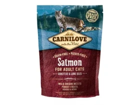 Carnilove Cat Grain Free Salmon Adult SensitiveLong Hair 400g / Granule pro kočky / pro citlivé či dlouhosrsté kočky (8595602512294)