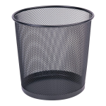 DONAU odpadkový koš Office Set, 12 l, Ø 265 mm, výška 280 mm, kov, černý