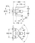 GROHE - Grohtherm Ergomix Termostatická lékařská baterie, chrom 34019000