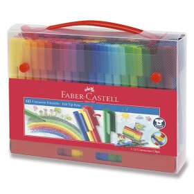Dětské fixy Faber-Castell Connector, taška, 60ks